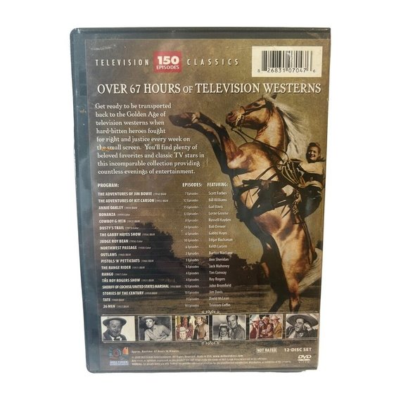 Box Set-Essential TV Westerns 150 Episodes Bonanza, Roy Rogers & More NEW Sealed - Picture 2 of 3